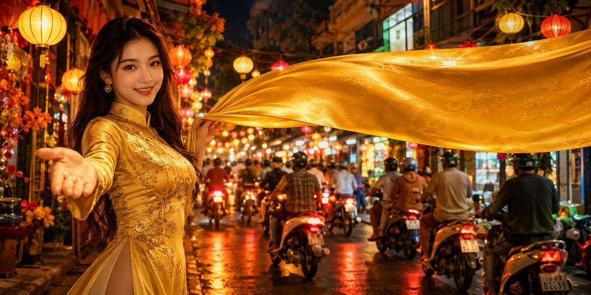 Người chơi cá cược thể thao tại Hà Nội với áo dài truyền thống
